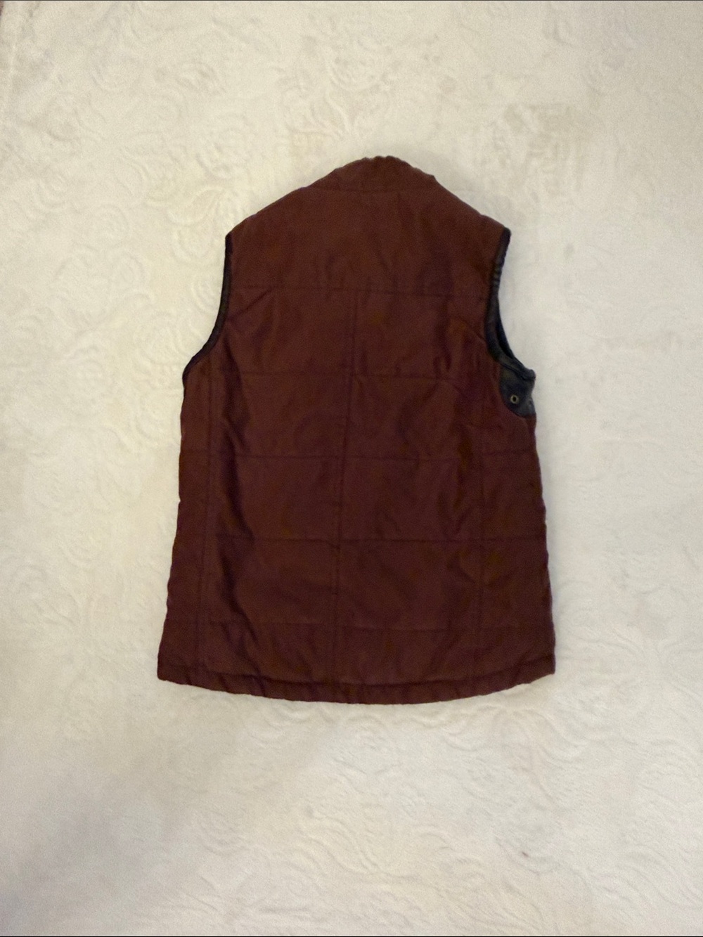 Class Club Brown Quilted Kids Vest with Dark Trim - Picture 3 of 3